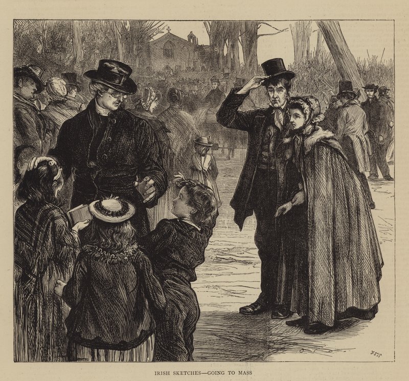Croquis irlandais, allant à la messe - Francis S. Walker