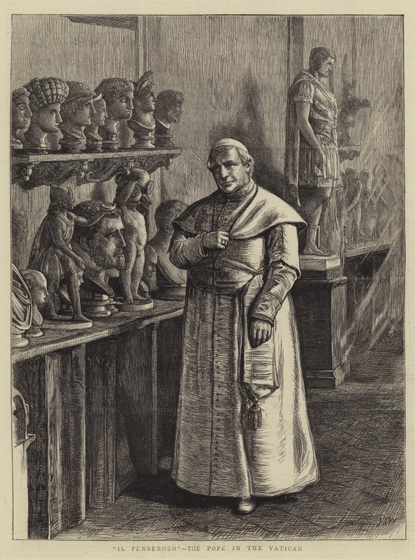 Rome, un contraste de carnaval, Il Penseroso, le Pape au Vatican - Francis S. Walker