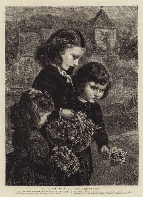 Enfants à la Tombe de leur Père - Francis Wilfred Lawson