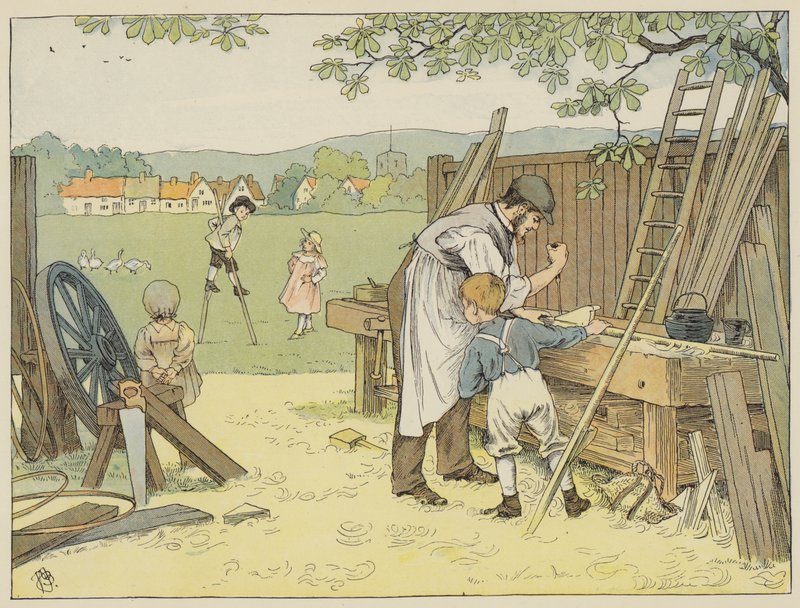 Charpentier (lithographie couleur) - Francis Donkin Bedford