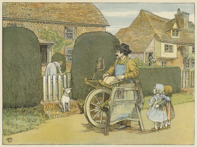 Moulin à couteaux (lithographie couleur) - Francis Donkin Bedford