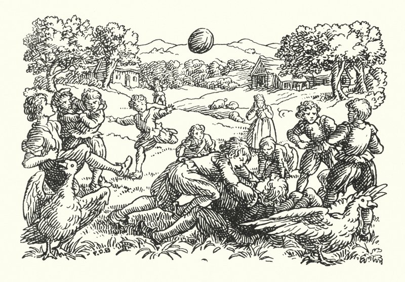 Merrie England : Football (litho) - Francis Donkin Bedford