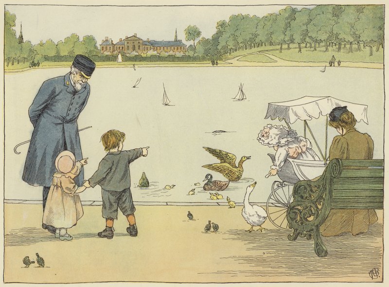 Gardien de parc (lithographie couleur) - Francis Donkin Bedford