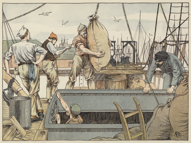 Débardeur (lithographie couleur) - Francis Donkin Bedford