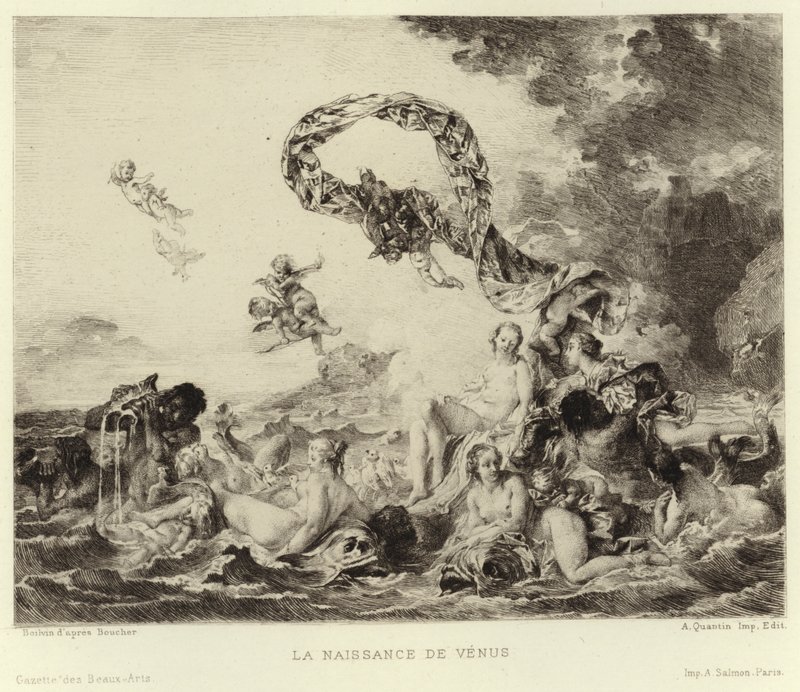 La Naissance de Vénus (gravure) - Francois (after) Boucher