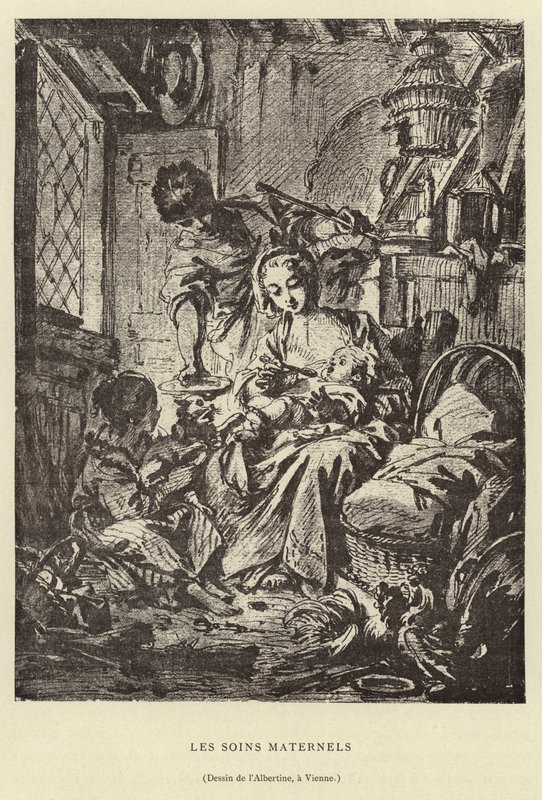 Les soins maternels - Francois (after) Boucher