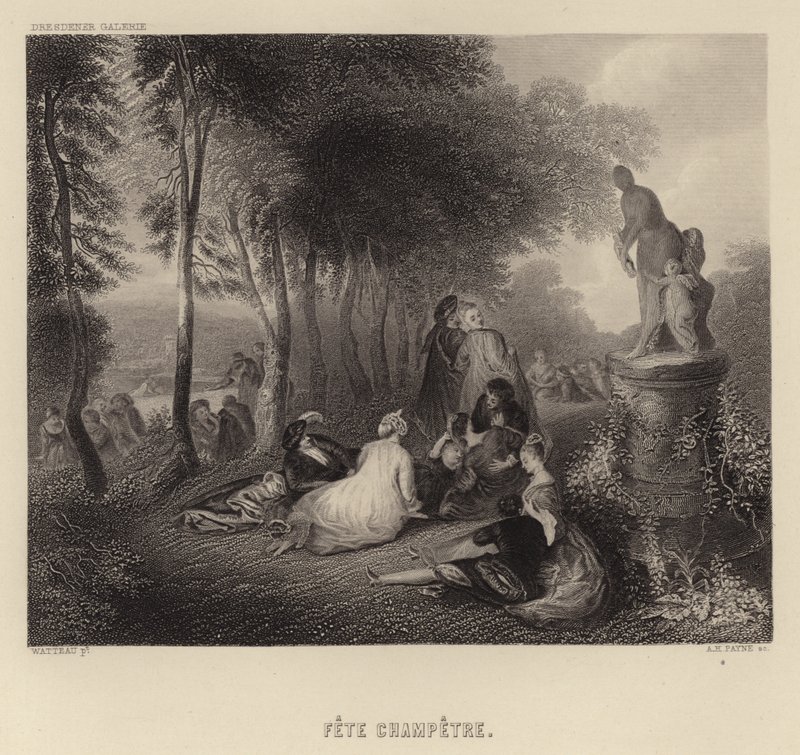 Fête champêtre - Francois Louis Joseph Watteau
