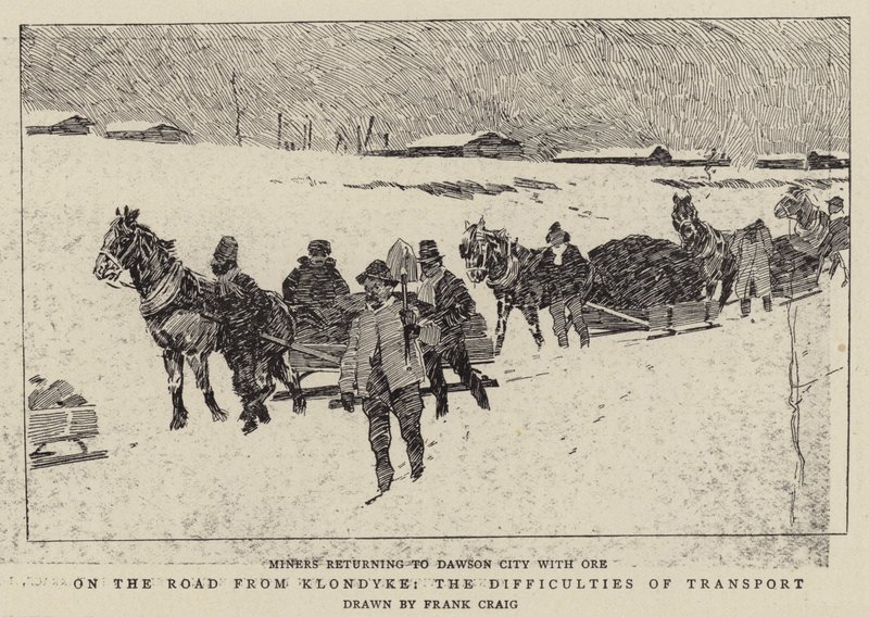 Sur la route de Klondyke, les difficultés de transport - Frank Craig
