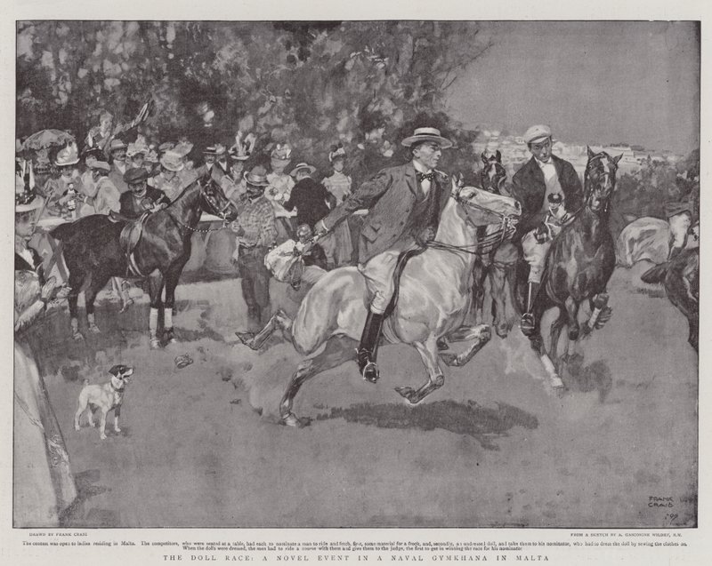 La course de poupées, un événement inédit dans une gymkhana navale à Malte - Frank Craig