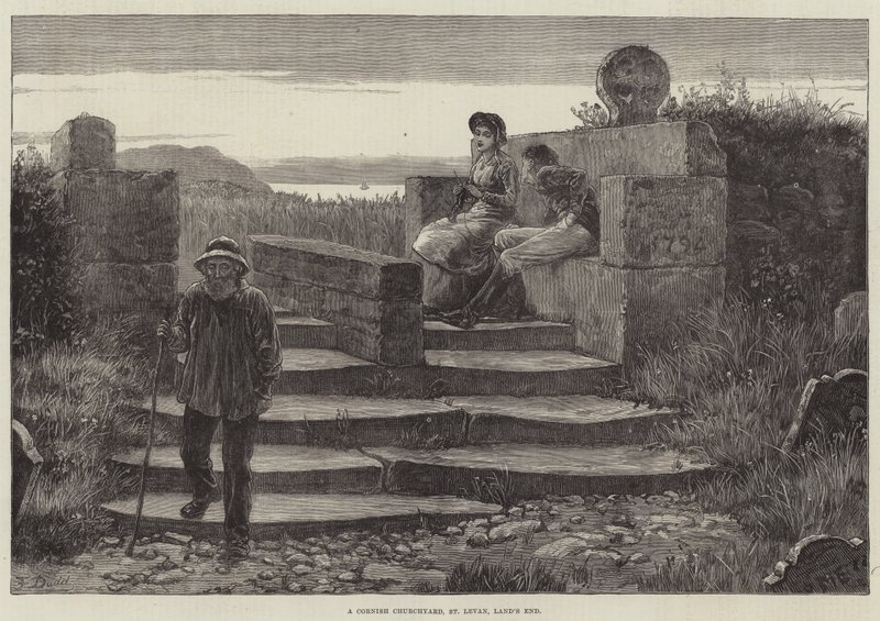 Un cimetière de Cornouailles, St Levan, Land