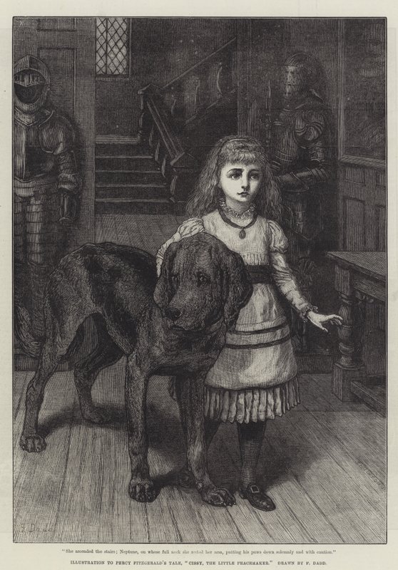 Illustration du conte de Percy Fitzgerald, Cissy, la petite pacificatrice - Frank Dadd