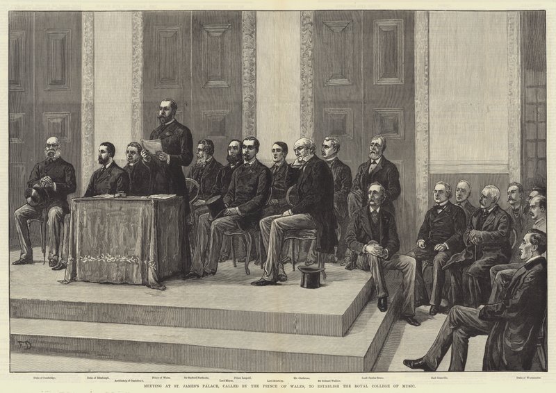 Réunion au palais de St James, convoquée par le prince de Galles, pour établir le Royal College of Music - Frank Dadd