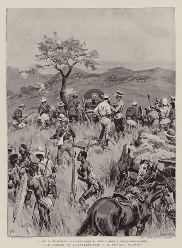 Le Soulèvement au Matabeleland, un Avant-poste de Buluwayo - Frank Dadd