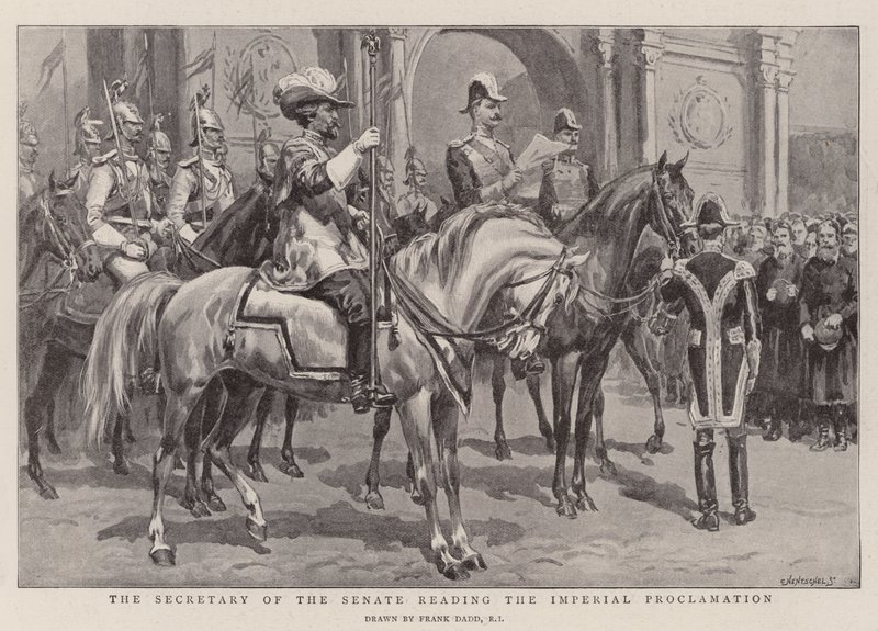 Le secrétaire du Sénat lisant la proclamation impériale - Frank Dadd