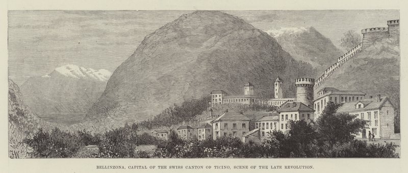 Bellinzona, capitale du canton suisse du Tessin, scène de la récente révolution - Frank Watkins