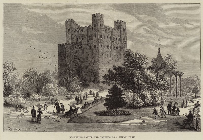 Château de Rochester et ses jardins en tant que parc public - Frank Watkins