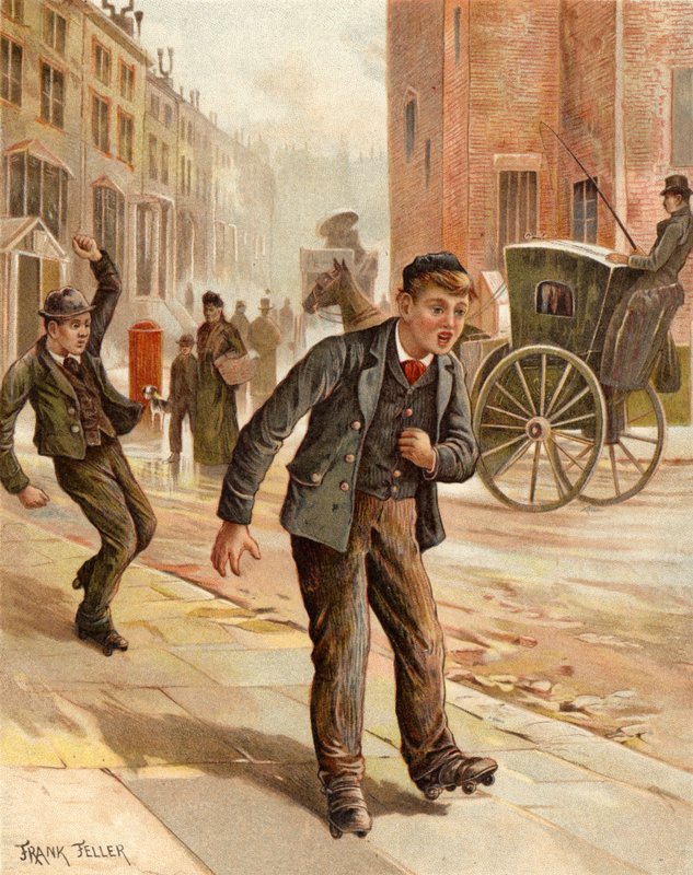 Un virage douteux, garçon en rollers - Frank Feller