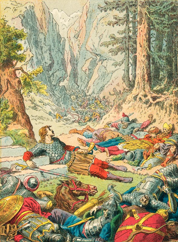 Roland à Roncevaux - Frederic Theodore Lix