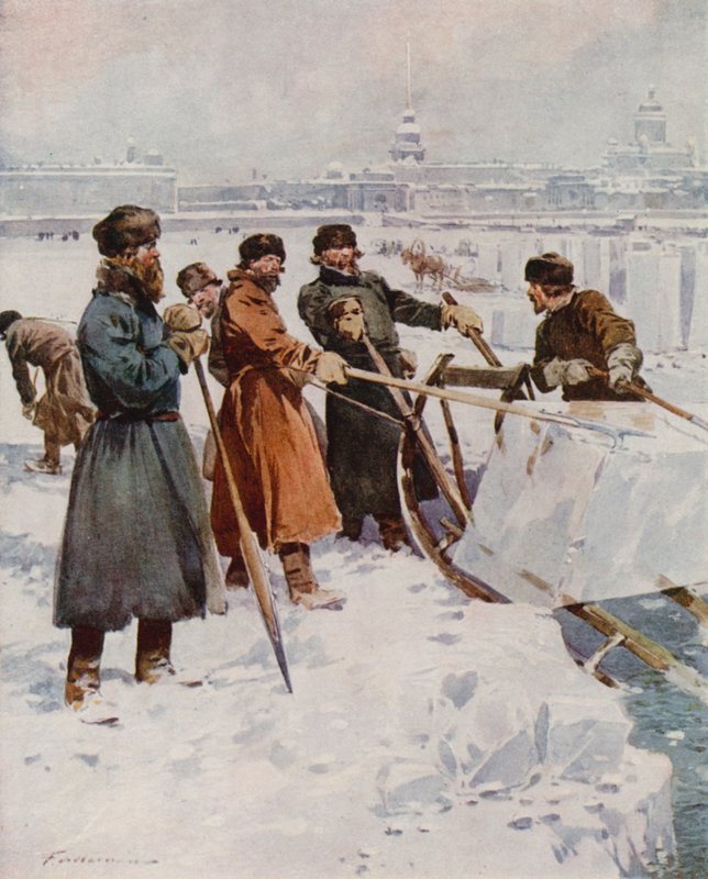 Coupe de glace sur la Neva - Frederic de Haenen