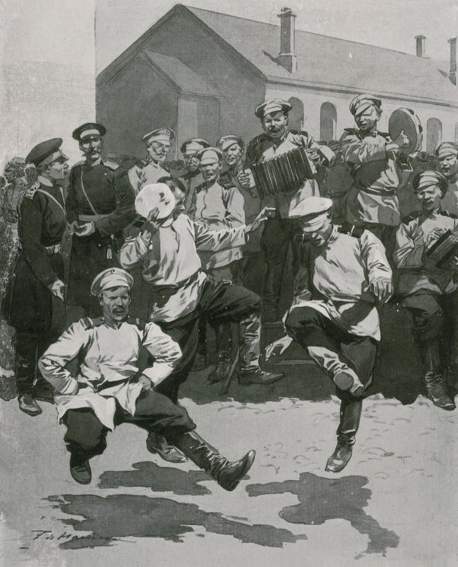 Soldats dansant dans les casernes - Frederic de Haenen