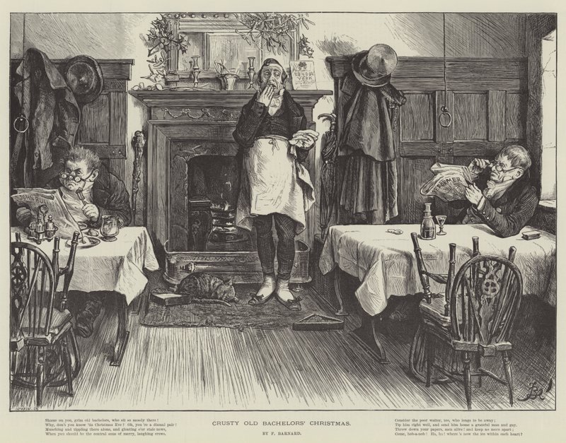Noël des vieux célibataires grincheux - Frederick Barnard