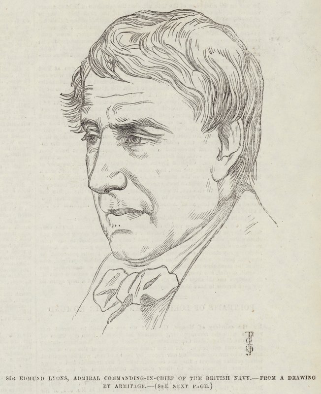 Sir Edmund Lyons, amiral commandant en chef de la marine britannique - Frederick John Skill