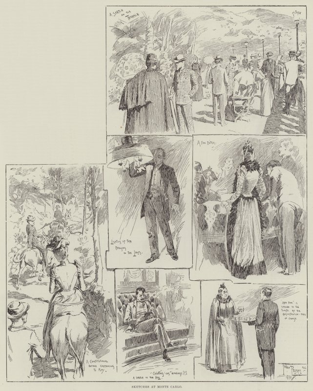 Croquis à Monte Carlo - Frederick Pegram