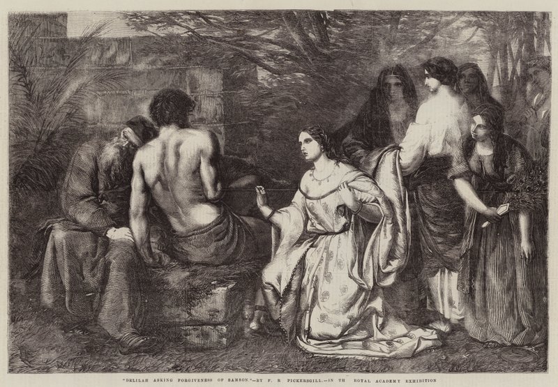 Dalila demandant pardon à Samson - Frederick Richard Pickersgill