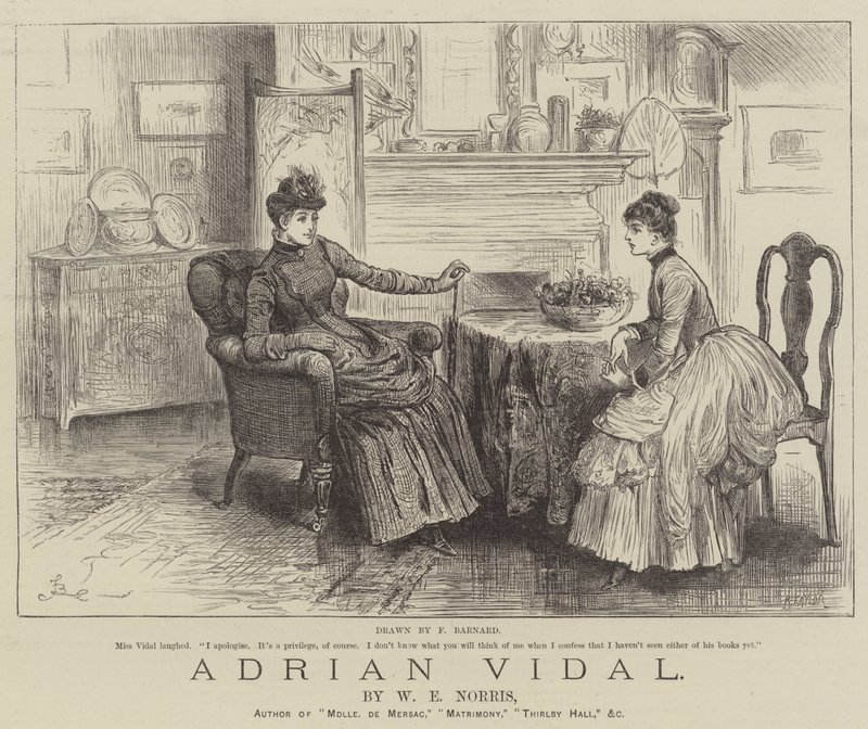 Adrian Vidal, par W E Norris - Frederick Barnard