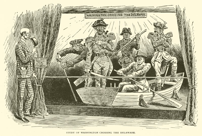Étude de Washington traversant le Delaware - Frederick Burr Opper