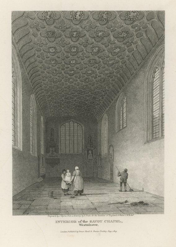 Intérieur de la chapelle Savoy - Frederick Nash