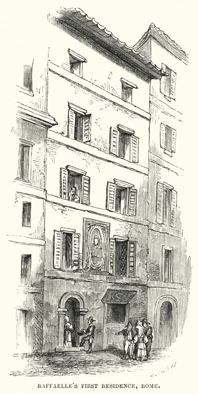 Première Résidence de Raphaël, Rome (gravure) - Frederick William Fairholt