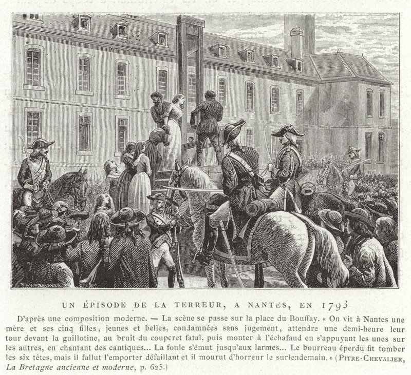Un épisode pendant la Terreur, Révolution française, Nantes, 1793 - French School