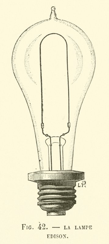 La lampe Edison - French School