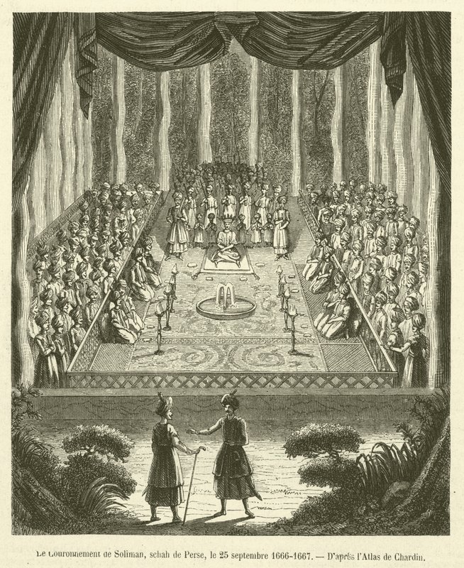 Le Couronnement de Soliman, shah de Perse, le 25 septembre 1666-1667 - French School