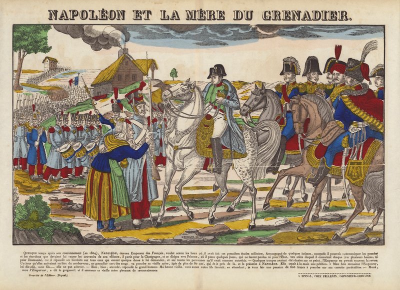 Napoléon et la mère du grenadier - French School