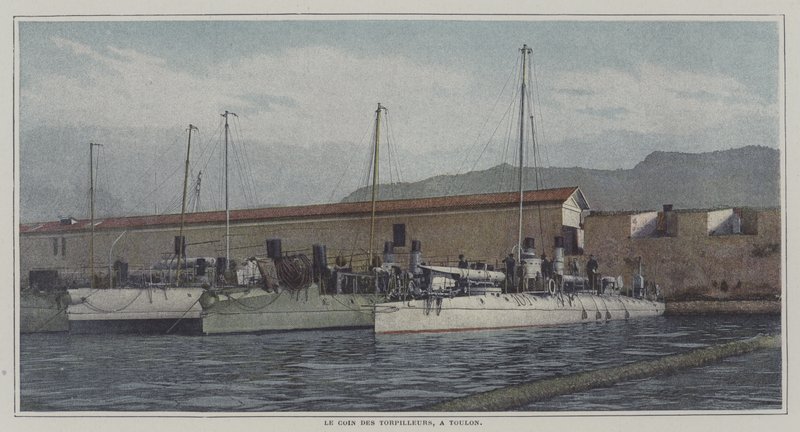 Destroyers dans le port de Toulon, France (photo couleur) - French Photographer