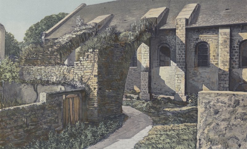 Varen, Église, Grands contreforts, côté S - French Photographer