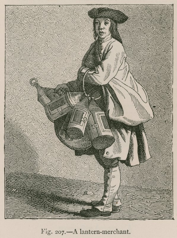 Un marchand de lanternes - French School