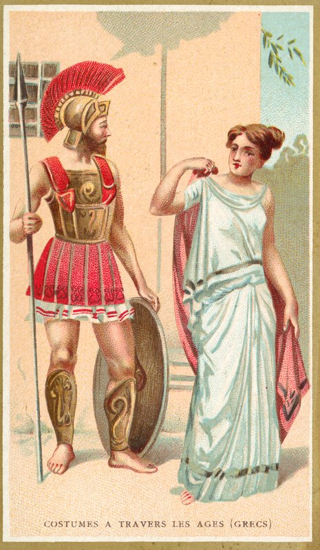 Costumes grecs anciens - French School