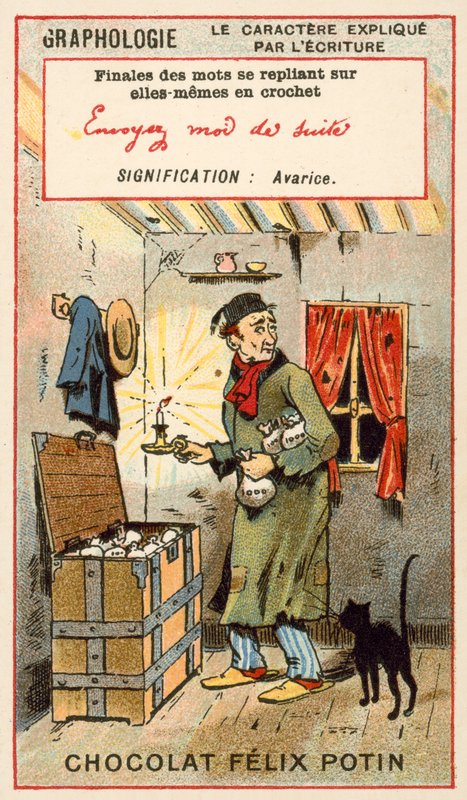 Avarice (chromolithographie) - French School