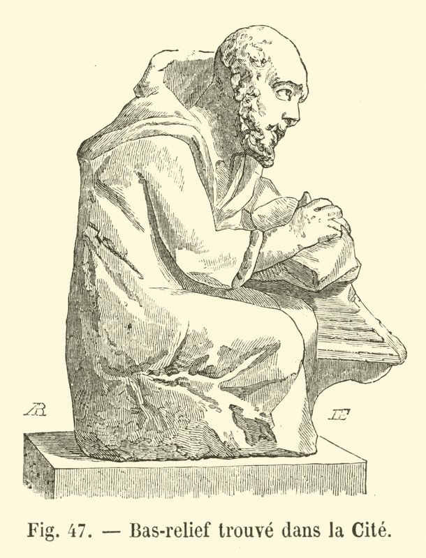 Bas-relief trouvé dans la Cité - French School