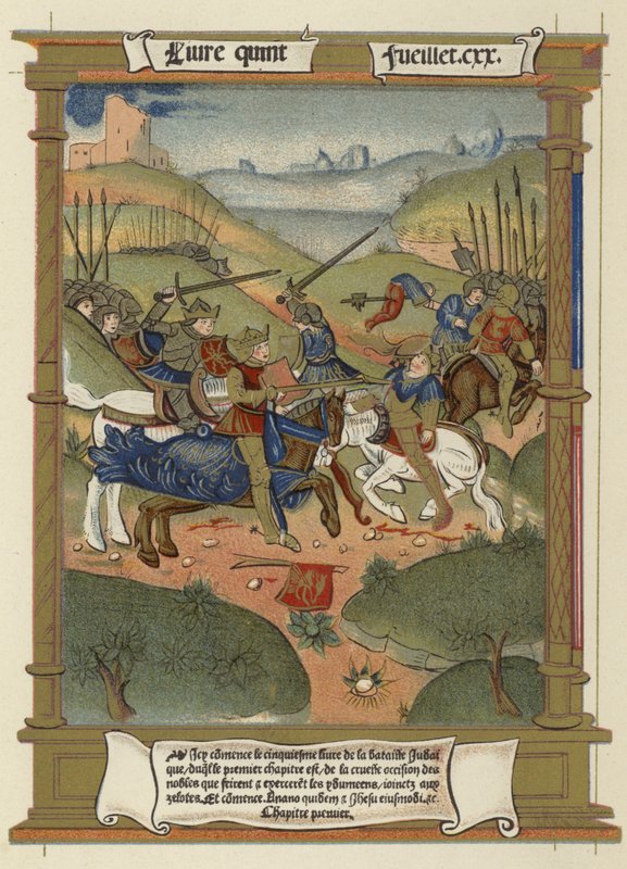 Bataille entre les Iduméens et les Juifs - French School