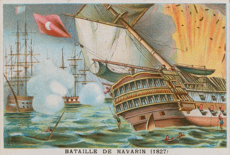 Bataille de Navarin, 1827 - French School