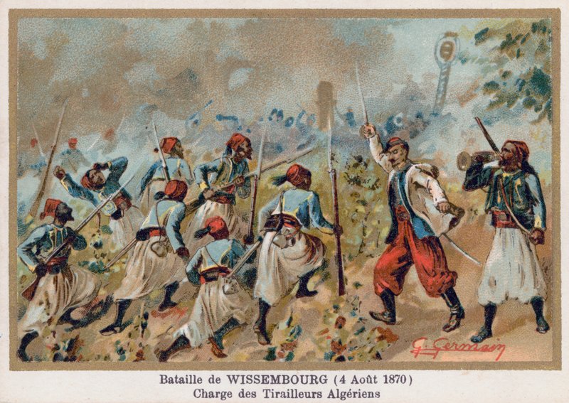 Bataille de Wissembourg, charge des tirailleurs algériens - French School