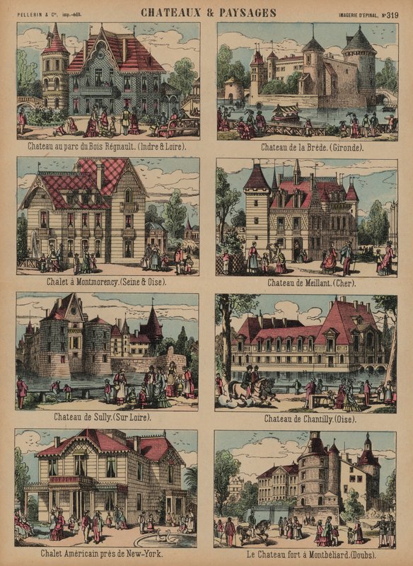 Châteaux et paysages - French School