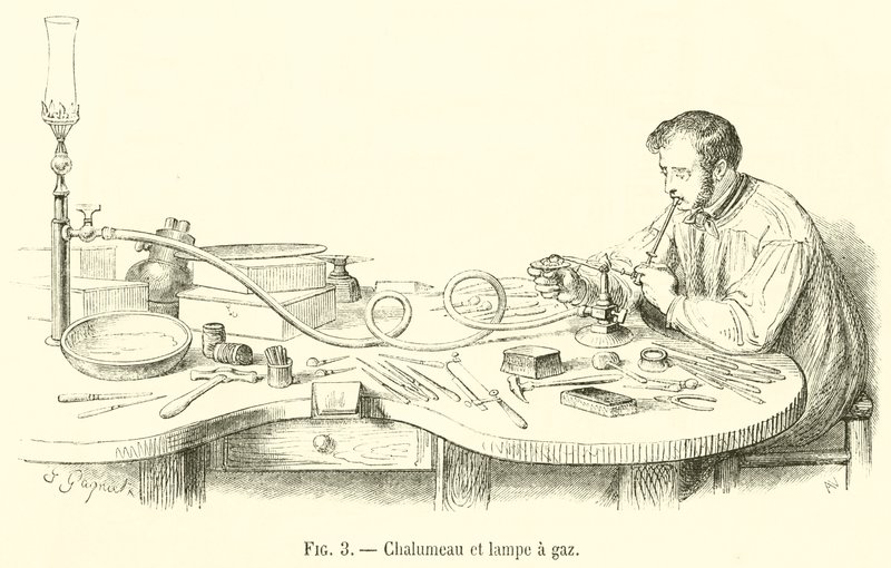 Chalumeau et lampe à gaz - French School