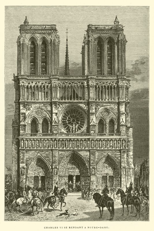 Charles VI se rendant à Notre-Dame - French School