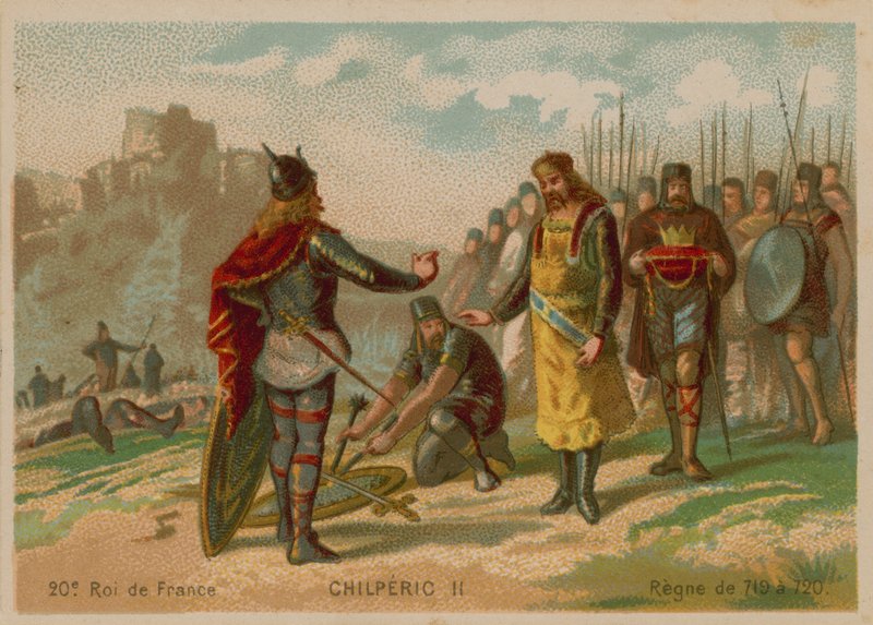Chilpéric II, roi de France (c 672-721) - French School