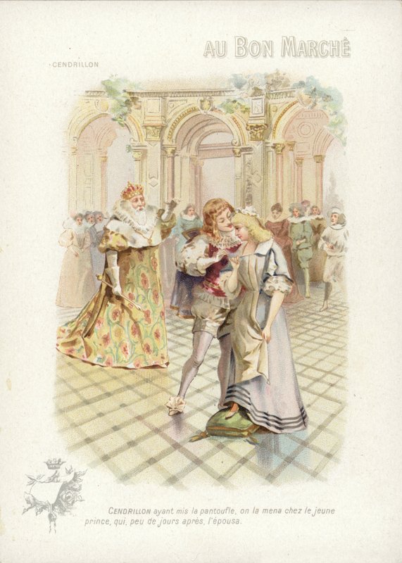 Cendrillon, parlant avec le Prince - French School
